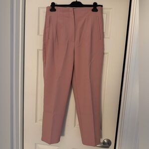 Pink High-Waisted Tailored Zara Trousers